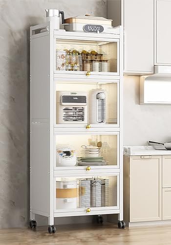 🛒 Rolling Lockable Storage Organizer – Perfect for Kitchen, Bathroom, or Office Essentials 🏠✨