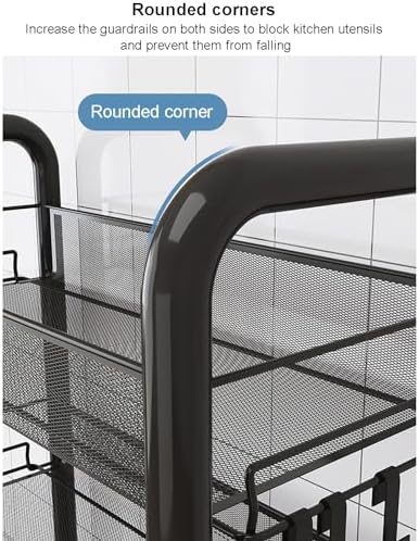 🚶‍♂️ Rolling Metal Storage Cart – Convenient & Stylish Storage Solution for Your Kitchen or Office 🏡✨