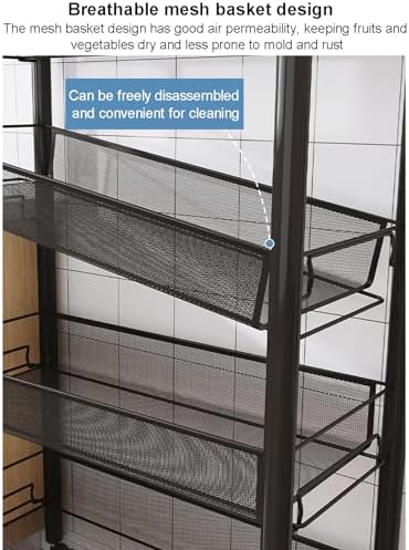 🚶‍♂️ Rolling Metal Storage Cart – Convenient & Stylish Storage Solution for Your Kitchen or Office 🏡✨
