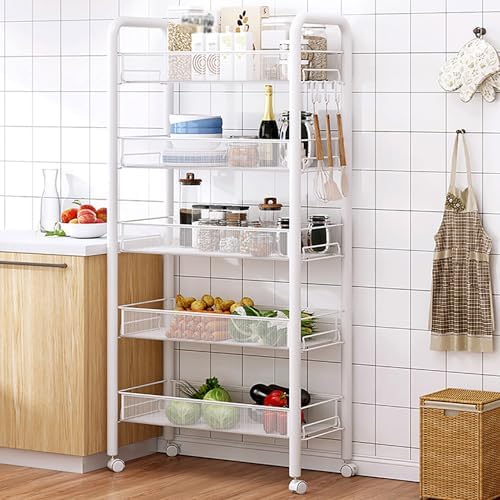 🚶‍♂️ Rolling Metal Storage Cart – Convenient & Stylish Storage Solution for Your Kitchen or Office 🏡✨