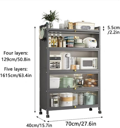 🛒 Rolling Lockable Storage Organizer – Perfect for Kitchen, Bathroom, or Office Essentials 🏠✨
