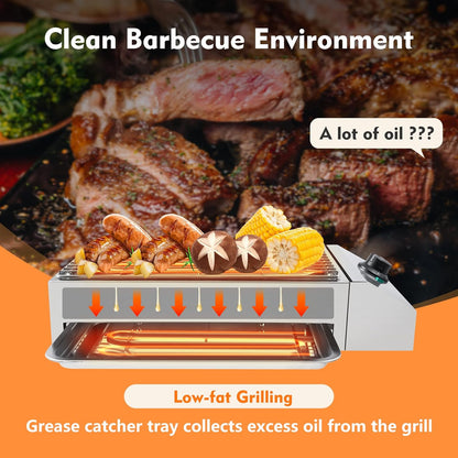 🔥 Detachable Adjustable Temperature BBQ Grill - Perfect for Outdoor Cooking 🍖🌟