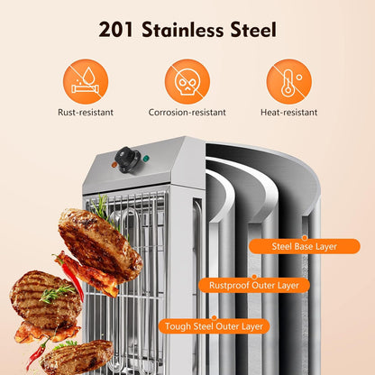 🔥 Detachable Adjustable Temperature BBQ Grill - Perfect for Outdoor Cooking 🍖🌟
