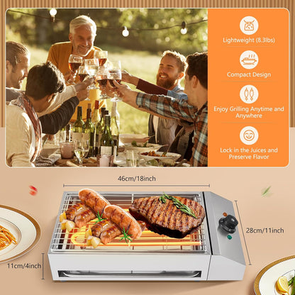 🔥 Detachable Adjustable Temperature BBQ Grill - Perfect for Outdoor Cooking 🍖🌟